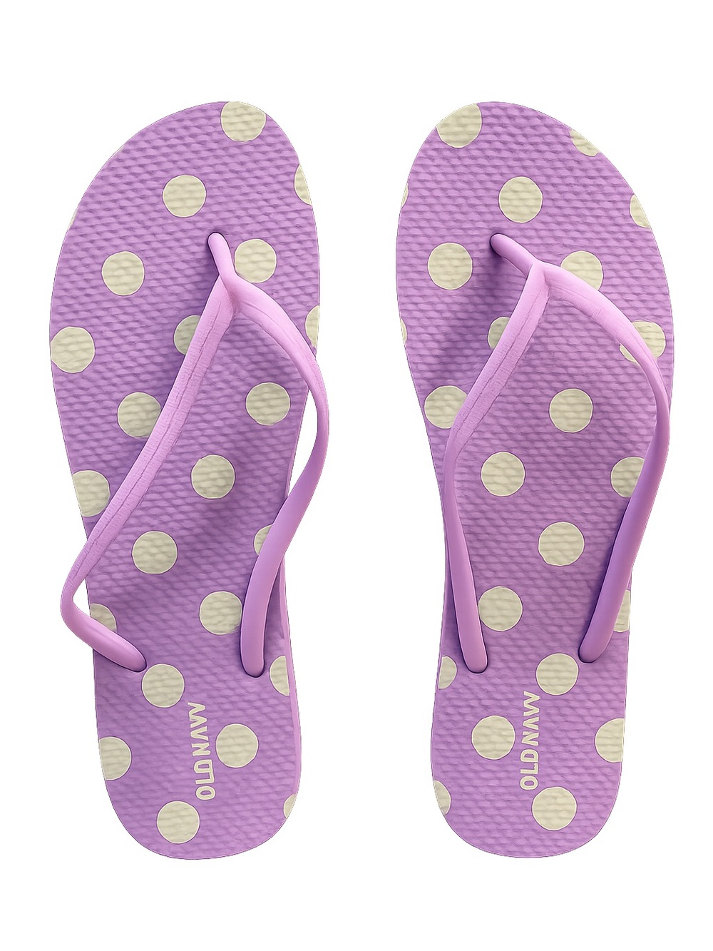 Old Navy Flip Flops Women’s US 9 Lavender White Polka Dot Thong Sandals